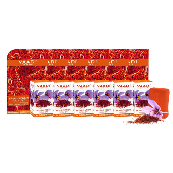 Vaadi Herbals Kesar Chandan Facial Bars - Natural Glow with Orange Peel