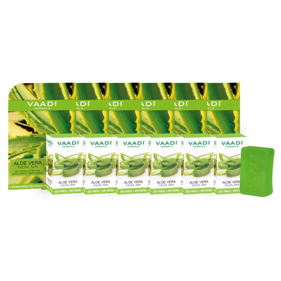 Vaadi Herbals Aloe Vera Facial Bars with Extract of Tea Tree - Natural Skincare Solution