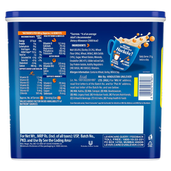 Horlicks Health & Nutrition Drink for Kids - Supports Immunity & Growth