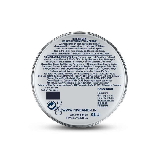 NIVEA MEN Dark Spot Reduction Cream - Hydrating & Non-Greasy Formula