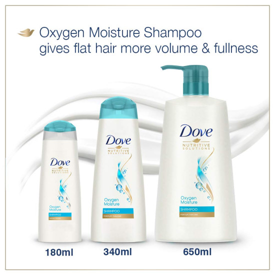 Dove Oxygen Moisture Shampoo - 95% More Volume for Flat Hair