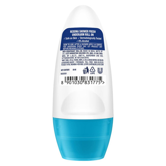 Rexona Shower Fresh Underarm Roll On Deodorant - 48-Hour Protection