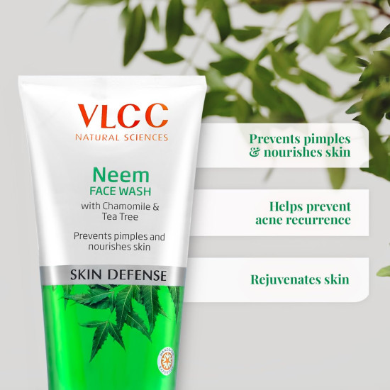 VLCC Neem Face Wash - Fights Acne & Soothes Skin - 300ml