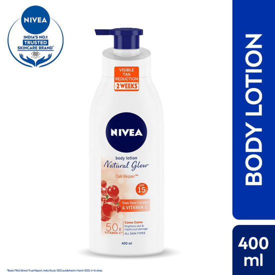 NIVEA Body Lotion Natural Glow - Cell Repair & SPF 15