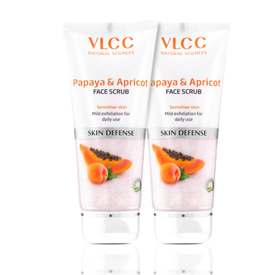 VLCC Papaya & Apricot Face Scrub - Gentle Exfoliation for Sensitive Skin