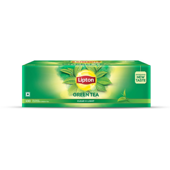 Lipton Clear & Light Green Tea Bags - 100 Pcs, 130 Grams