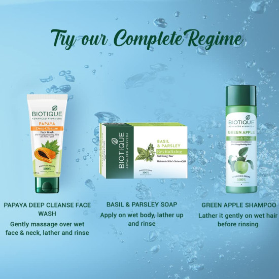 Biotique Basil & Parsley Revitalizing Bathing Bar - Ayurvedic & Organically Pure