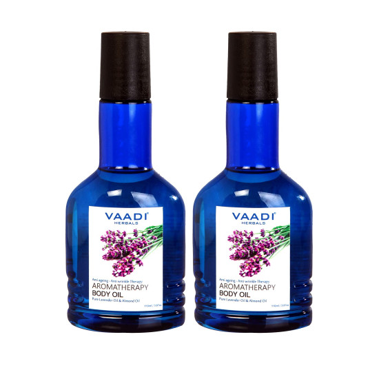 Vaadi Herbals Aromatherapy Body Oil - Relaxing Lavender & Nourishing Almond