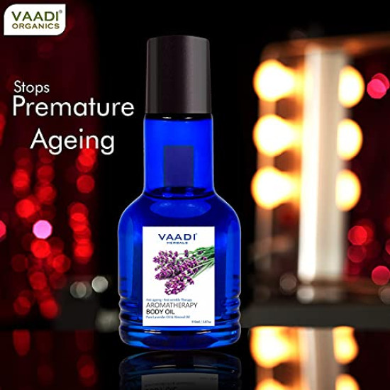 Vaadi Herbals Aromatherapy Body Oil - Relaxing Lavender & Nourishing Almond