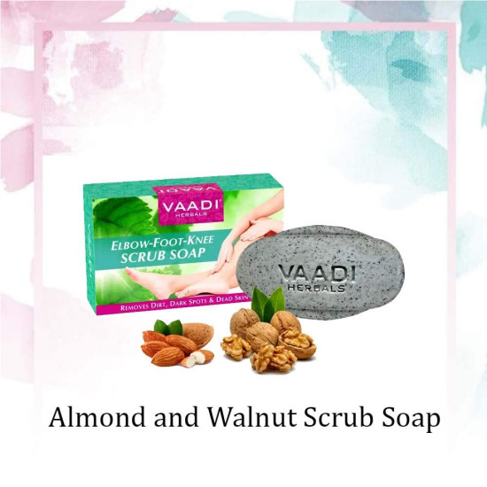 Vaadi Herbals Elbow Foot Knee Scrub Soap - Exfoliating and Moisturizing