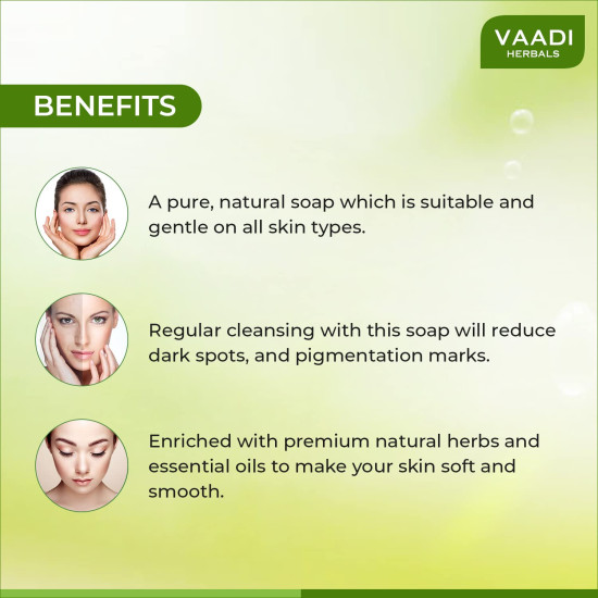 Vaadi Herbals Enchanting Rose Soap with Mulberry Extract - Natural Skin Care