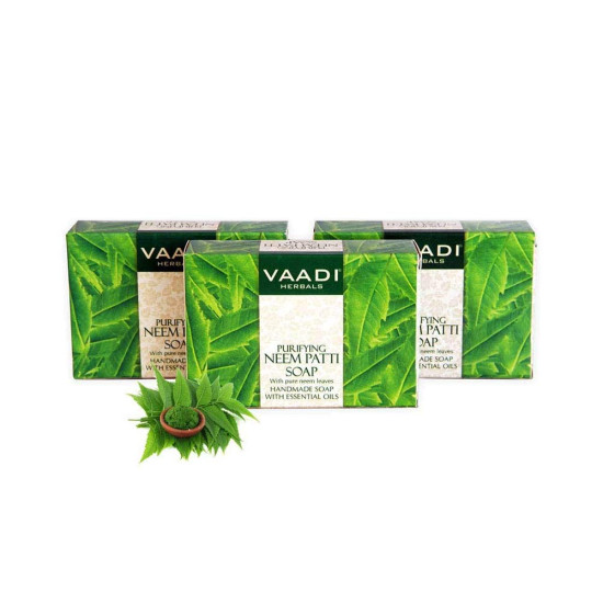 Vaadi Herbals Neem Patti Soap - Pure Neem Leaves for Natural Skin Care