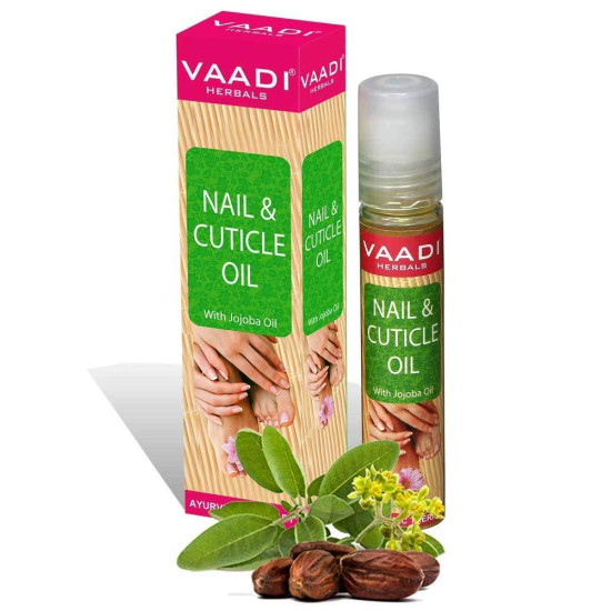 Vaadi Herbals Nail and Cuticle Oil with Jojoba Oil, 10ml - Nourishing Care