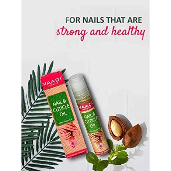 Vaadi Herbals Nail and Cuticle Oil with Jojoba Oil, 10ml - Nourishing Care
