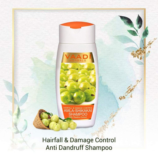 Vaadi Herbals Amla Shikakai Shampoo - Hairfall and Damage Control