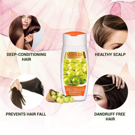 Vaadi Herbals Amla Shikakai Shampoo - Hairfall and Damage Control