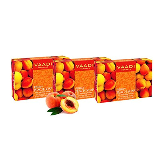 Vaadi Herbals Perky Peach Soap with Almond Oil - Skin Nourishment