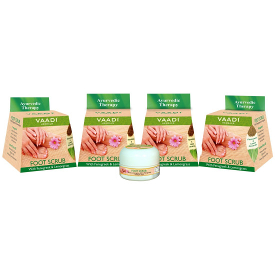 Vaadi Herbals Value Foot Scrub with Fenugreek and Lemongrass Oil - Exfoliate & Rejuvenate