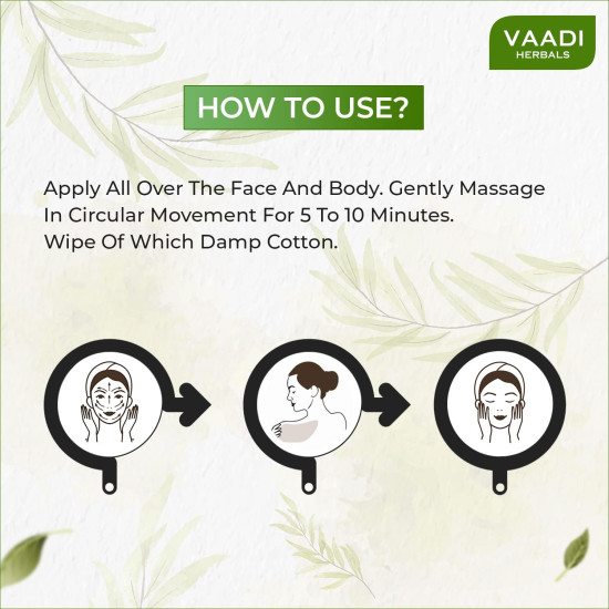 Vaadi Herbals Face and Body Scrub with Walnut and Apricot - Exfoliate and Nourish