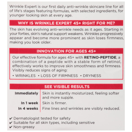 L'Oreal Paris Skincare Wrinkle Expert 45+ Anti-Aging Face Moisturizer - Retino-Peptide Formula