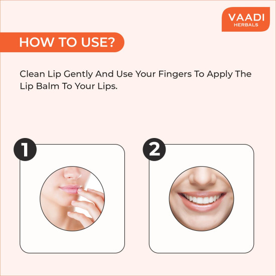 Vaadi Herbals Lip Balm - Orange & Shea Butter | Moisturizing Lip Care