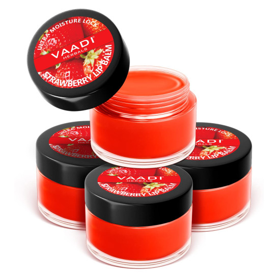Vaadi Herbals Lip Balm, Strawberry And Honey - Nourishing Lip Care