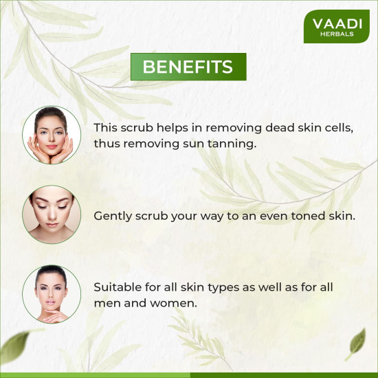 Vaadi Herbals Papaya Fairness Scrub Gel with Honey and Saffron - Glowing Skin Solution