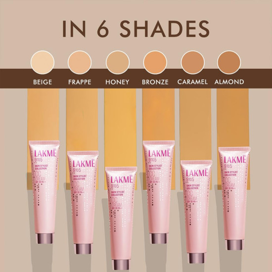 LAKMÉ CC Cream with SPF30 PA++ - Beige |Enriched with 3% Niacinamide | Conceals Dark Spots| Brightens Skin |Lightweight Moisturizer + Foundation |30 g