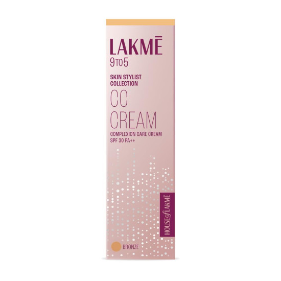 Lakme 9to5 CC Cream with SPF30 PA++ - Lightweight Moisturizer & Foundation