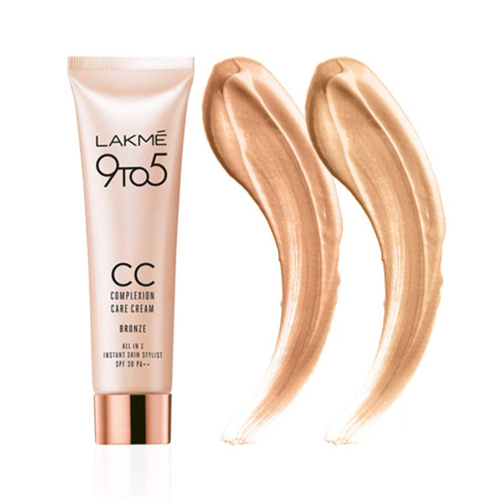 Lakme 9 to 5 Complexion Care Cream, Bronze - Smooth Coverage & UV Protection