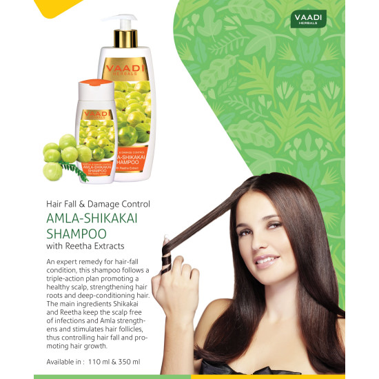 Vaadi Herbals Amla Shikakai Shampoo - Hairfall & Damage Control