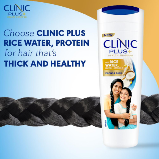 Clinic Plus Strong & Thick Shampoo - Strengthening Formula with Milk Proteins & Almond Oil
