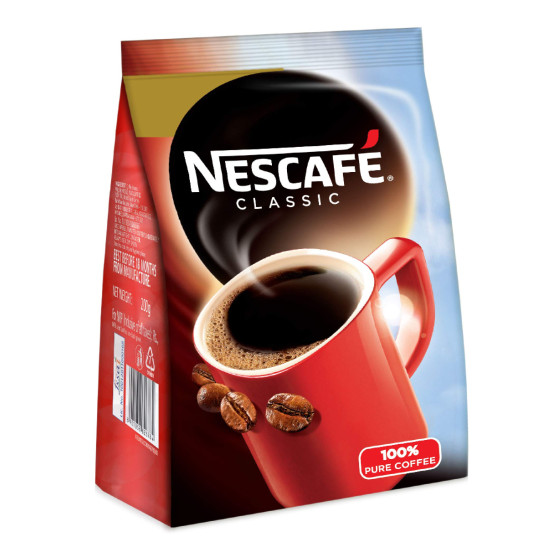 Nescafe Classic Stabilo, 200g Pouch - 100% Pure Natural Coffee