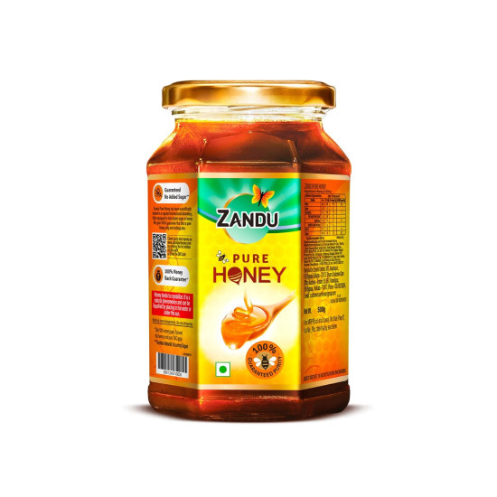 Zandu Pure Honey, 100% Purity - No Added Sugar, 500g Zandu Pure Honey, 100% Purity - No Added Sugar, 500g