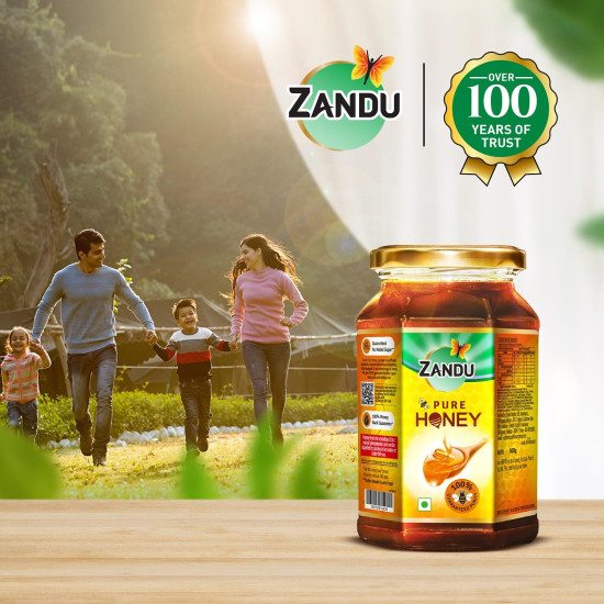 Zandu Pure Honey, 100% Purity - No Added Sugar, 500g Zandu Pure Honey, 100% Purity - No Added Sugar, 500g