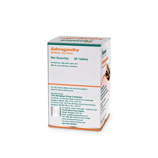 Himalaya Ashvagandha - General Wellness Tablets - Stress Relief & Rejuvenation