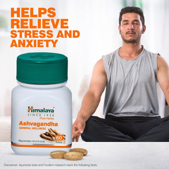 Himalaya Ashvagandha - General Wellness Tablets - Stress Relief & Rejuvenation