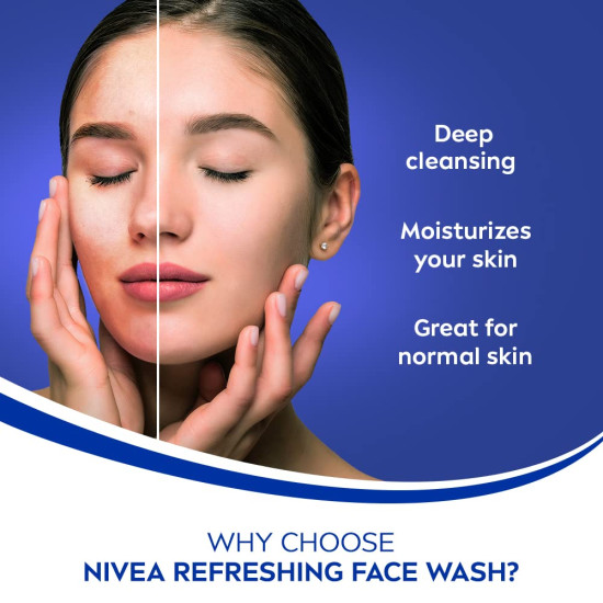 NIVEA Refreshing Facewash - Deep Cleansing & Moisturizing