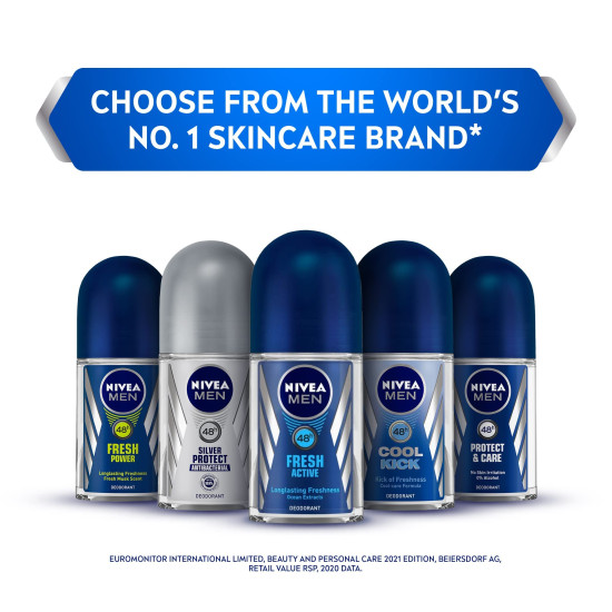 NIVEA MEN Deodorant Roll On - Cool Kick, 50ml