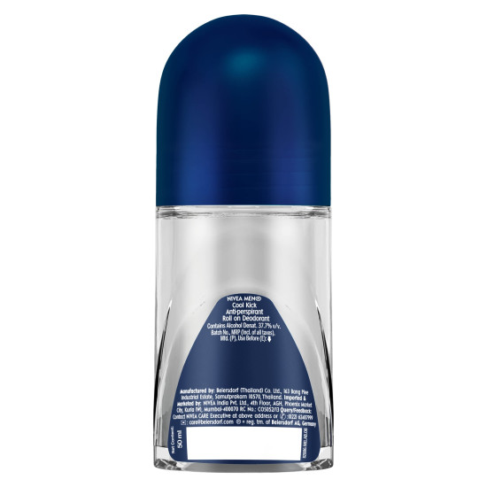 NIVEA MEN Deodorant Roll On - Cool Kick, 50ml