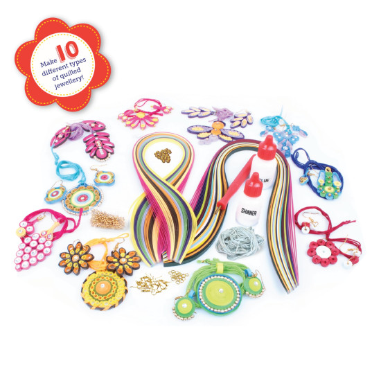 Funskool Handycrafts Quilling Jewellery Kit - Creative DIY Art and Craft for Kids