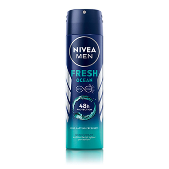 NIVEA MEN Fresh Ocean Deodorant, 150ml - Long-lasting Freshness
