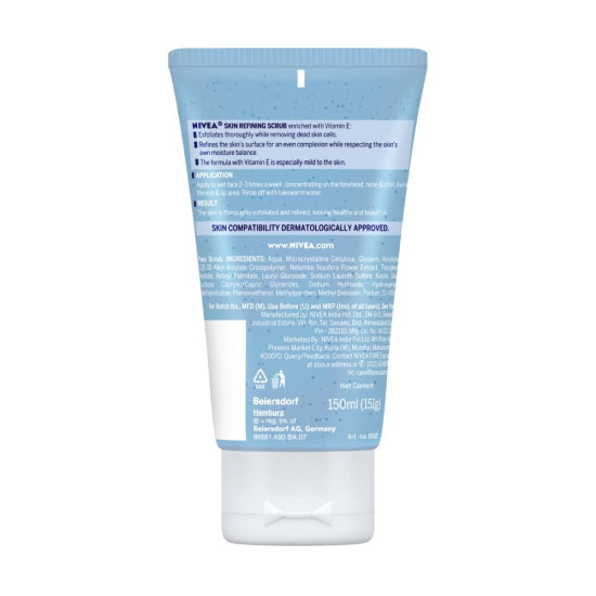 NIVEA Skin Refining Scrub 150ml - Deep Exfoliation & Even Complexion