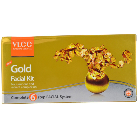 VLCC Facial Kit - Gold Bleach, 60g Box - Luxurious Skin Radiance