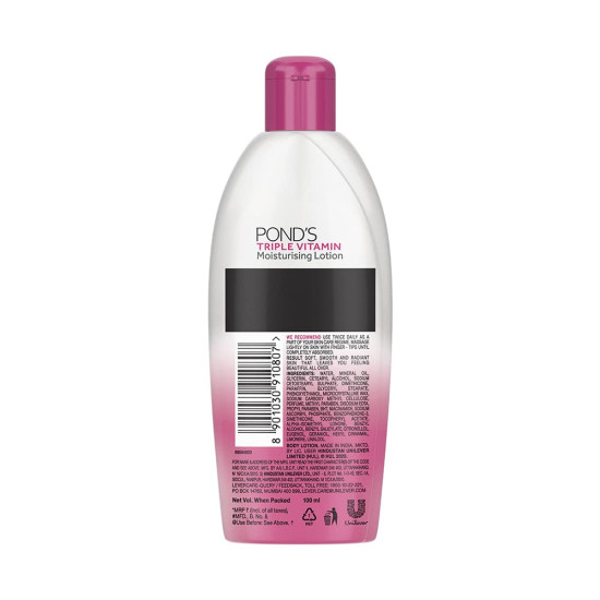 POND'S Triple Vitamin Moisturising Body Lotion 100 ml - Silky Soft Skin