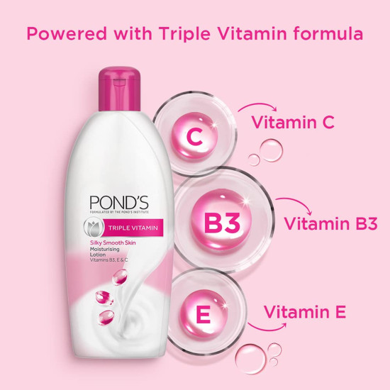 POND'S Triple Vitamin Moisturising Body Lotion 100 ml - Silky Soft Skin