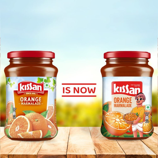 Kissan Orange Marmalade Jam, 500g - Made with 100% Real Fruit