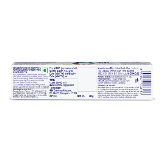 Sensodyne Whitening Toothpaste - Sensitive Care & Natural Whiteness