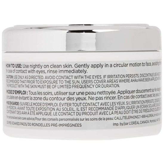 L'Oreal Paris Revitalift Bright Reveal Anti-Aging Peel Pads - Glycolic Acid Exfoliation