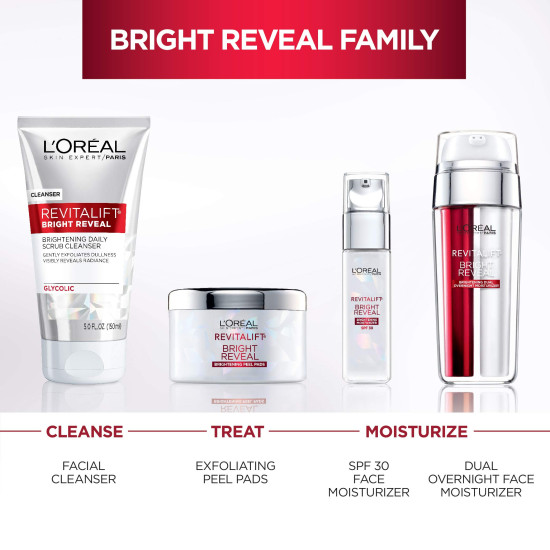 L'Oreal Paris Revitalift Bright Reveal Anti-Aging Peel Pads - Glycolic Acid Exfoliation